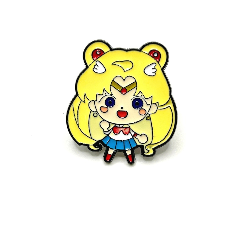 Sailor Moon Chibi Enamel Pin OS Yellow Kawaii Accessory Badge Anime Manga Gift